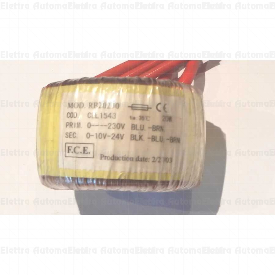 MOD. RB20230 CEL1543 prim. 0 - 220v sec 0 - 10v - 24v RIB